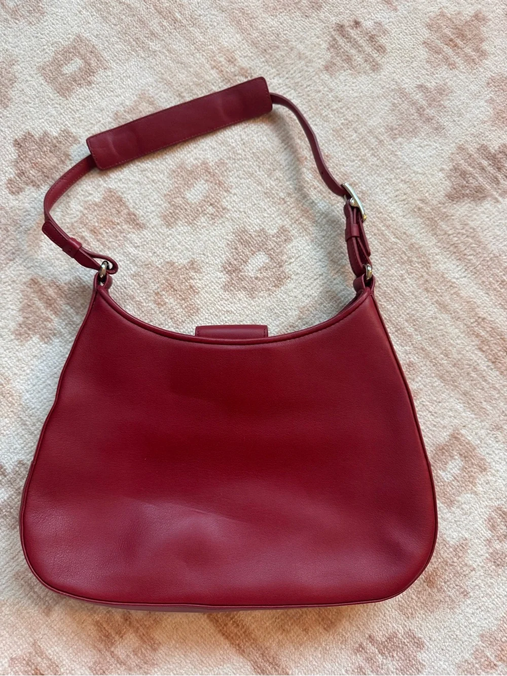 Vintage Coach Burgundy Leather Shoulder Bag